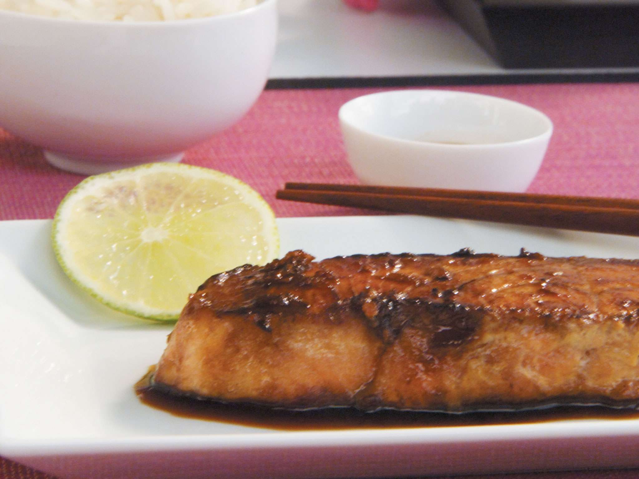 Salmón teriyaki