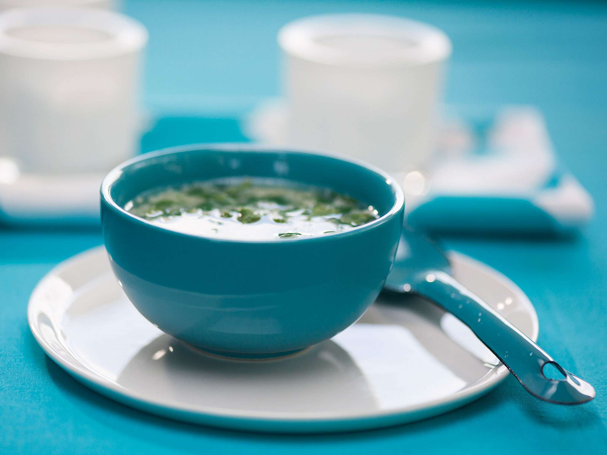 Stracciatella con espinacas