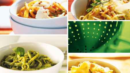 Combina las pastas con sus salsas