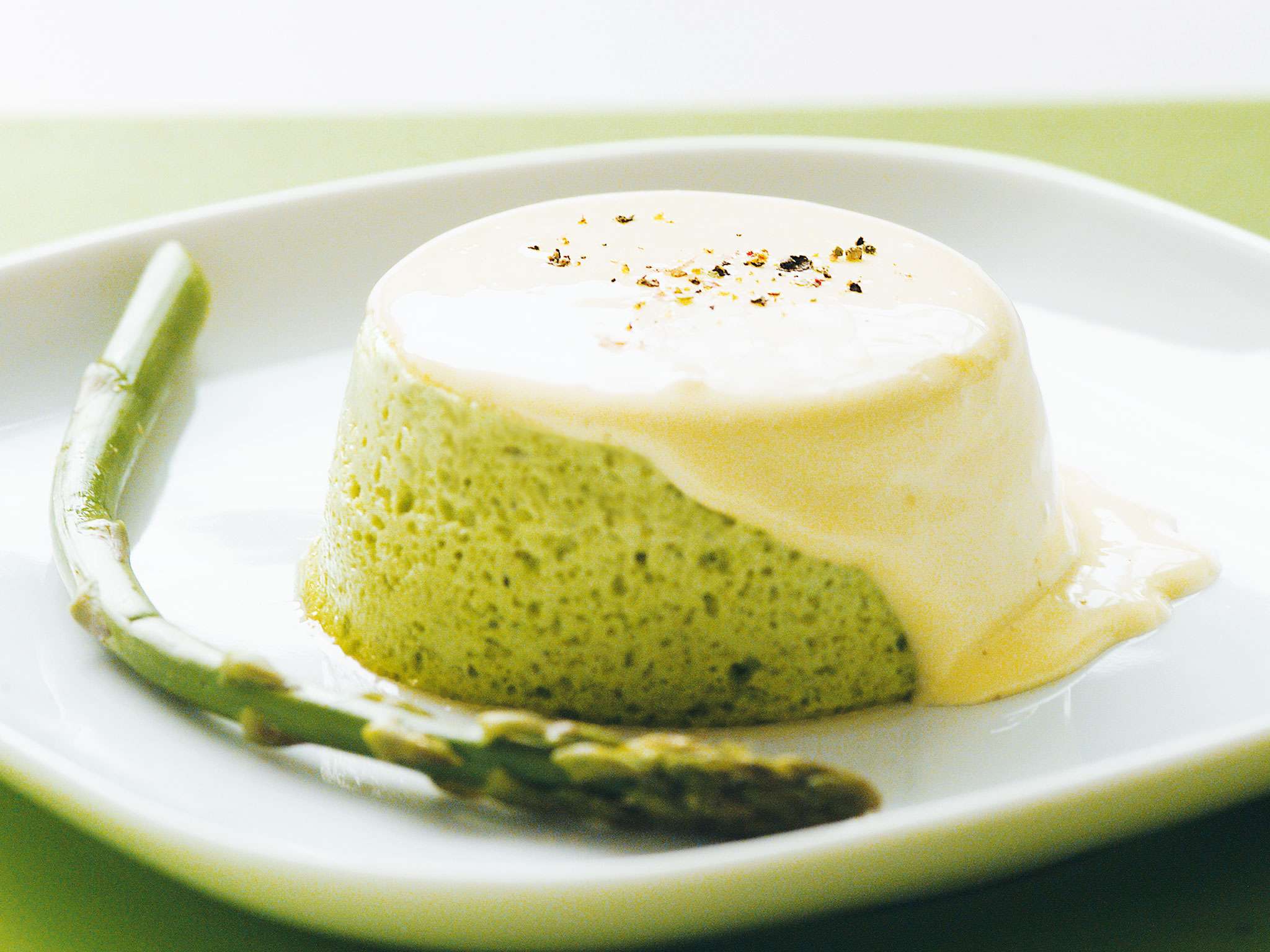 Flan de espárragos